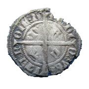 ¼ Groat - Albert of Bavaria Shield, Netherlands, 1393 reverse image