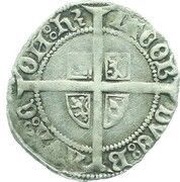 ½ Groat "Kromstaart" - Jacqueline and Philip the Good as Regent, Netherlands, 1429-1431 reverse image