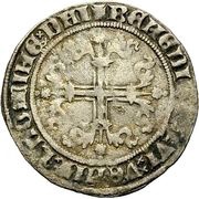 1 Groat "with Helmet" - William V of Bavaria, Netherlands, 1378 reverse image