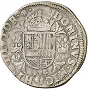 1 Daalder "Philipsdaalder" - Philip II with ANG, Netherlands, 1557-1558 reverse image