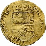 ½ Gold Real - Philip II PHILIPPVS; Countermark A13.2, Netherlands, 1560-1562 reverse image