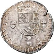 1 Daalder "Philipsdaalder" - Philip II without ANG, Netherlands, 1562-1563 reverse image