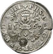 1 Daalder "Philipsdaalder" - Philip II Countermark A13.1 obverse image