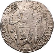 1 Leeuwendaalder Kampen; Lily, knight facing left obverse image