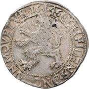 1 Leeuwendaalder Kampen; Lily, knight facing left, Netherlands, 1646-1650 reverse image