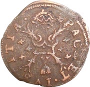 1 Duit "Statenduit" - Philip II, Netherlands, 1578-1579 reverse image