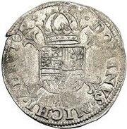⅕ Daalder "⅕ Philipsdaalder" - Philip II bust left, Netherlands, 1563 reverse image