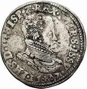 ⅕ Daalder "⅕ Philipsdaalder" - Philip II bust right obverse image