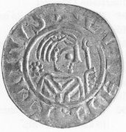 Denier - William I Groningen ; busts right obverse image