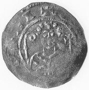 Denier - Conrad Utrecht ; facing bust obverse image
