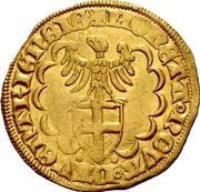 Guilder - Floris of Wevelinghoven, Netherlands, 1379-1393 reverse image