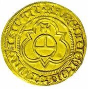 Guilder "Lebuinusgoudgulden" - In the name of Frederick III, Netherlands, 1488 reverse image