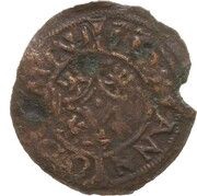 1 Duit - Henry of Bavaria Utrecht arms, Netherlands, 1524-1528 reverse image