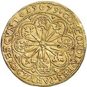 1 Noble "Rose Noble" - Philip II, Netherlands, 1579 reverse image