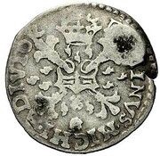 ¹⁄10 Daalder "¹⁄10 Philipsdaalder"- Philip II Countermark, Netherlands, 1573-1574 reverse image