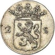 2 Stuivers - Batavian Republic Utrecht, Netherlands, 1796-1799 reverse image