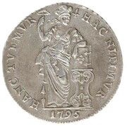 1 Gulden - Batavian Republic Gelderland, Netherlands, 1795-1796 reverse image