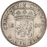 1 Rijksdaalder - Louis Napoleon, Netherlands, 1806-1808 reverse image