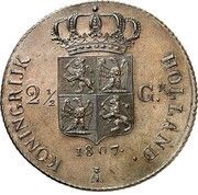 2½ Gulden - Louis Napoleon Pattern reverse image