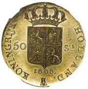 50 Stuivers - Louis Napoleon Pattern, Netherlands, 1807-1808 reverse image