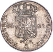 50 Stuivers - Louis Napoleon, Netherlands, 1807-1808 reverse image