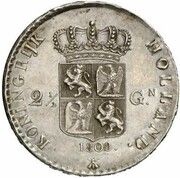 2½ Gulden - Louis Napoleon, Netherlands, 1808 reverse image
