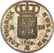1 Rijksdaalder - Louis Napoleon Pattern, Netherlands, 1809 reverse image