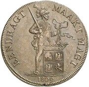 1 Rijksdaalder - Louis Napoleon Pattern, Netherlands, 1809 reverse image