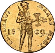 1 Ducat - Louis Napoleon Trade Coinage, Netherlands, 1808-1809 reverse image