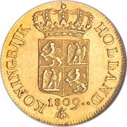1 Ducat - Louis Napoleon Trade Coinage, Netherlands, 1809-1810 reverse image