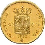 20 Gulden - Louis Napoleon, Netherlands, 1808-1810 reverse image