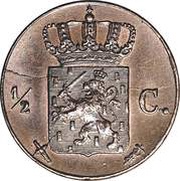 ½ Cent - Willem III reverse image