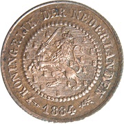 ½ Cent - Willem III / Wilhelmina obverse image