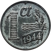 1 Cent - German Occupation reverse image