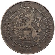 2½ Cents - Wilhelmina obverse image