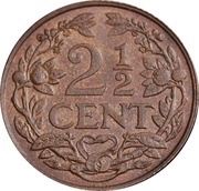 2½ Cents - Wilhelmina, Netherlands, 1912-1941 reverse image