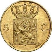 5 Cents - Willem I Pattern, Netherlands, 1818-1822 reverse image
