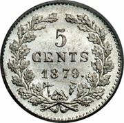 5 Cents - Willem III, Netherlands, 1850-1887 reverse image