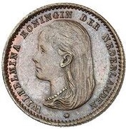 10 Cents - Wilhelmina Pattern obverse image