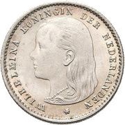 10 Cents - Wilhelmina obverse image