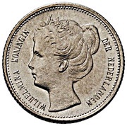 10 Cents - Wilhelmina obverse image