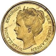 10 Cents - Wilhelmina Pattern obverse image