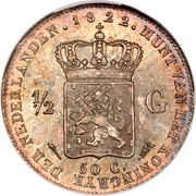½ Gulden - Willem I, Netherlands, 1818-1830 reverse image
