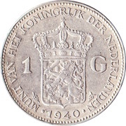 1 Gulden - Wilhelmina, Netherlands, 1922-1945 reverse image