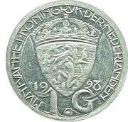 1 Gulden - Wilhelmina Pattern, Netherlands, 1928 reverse image