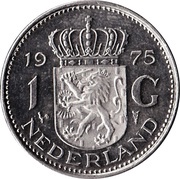 1 Gulden - Juliana, Netherlands, 1967-1980 reverse image