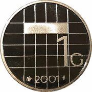 1 Gulden - Beatrix Farewell to the Guilder, Netherlands, 2001 reverse image