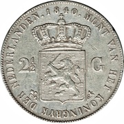 2½ Gulden - Willem I, Netherlands, 1840 reverse image