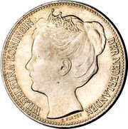 2½ Gulden - Wilhelmina obverse image