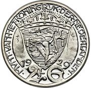 2½ Gulden - Wilhelmina Pattern, Netherlands, 1929 reverse image